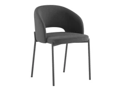Greta - Silla de tela gris 2 piezas
