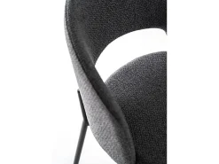 Greta - Silla de tela gris 2 piezas