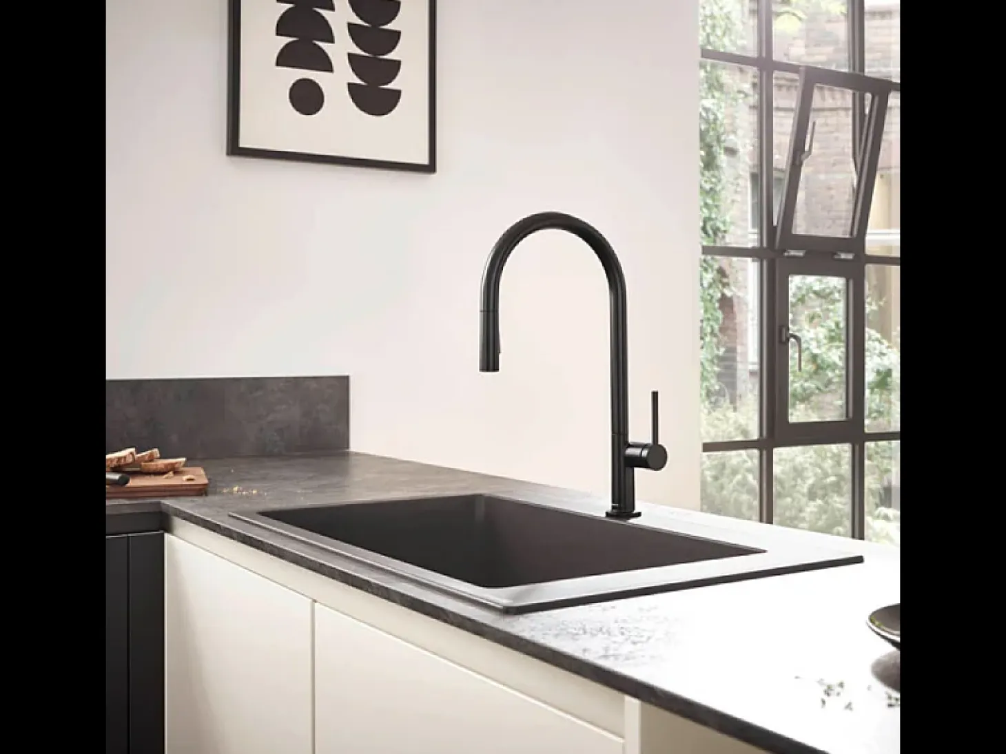 Grifo de cocina con ducha HANSGROHE Talis M54 210 sBox 2 chorros negro mate