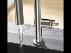 Grifo de cocina con ducha HANSGROHE Talis M54 210 sBox 2 chorros aspecto acero inoxidable