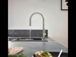 Grifo de cocina con ducha HANSGROHE Talis M54 210 sBox 2 chorros aspecto acero inoxidable