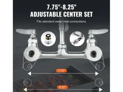 Grifo de Cocina SucceBuy para Fregadero de Cocina de Montaje en Pared - Con Rociador de Prelavado, 91 cm