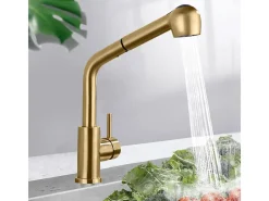 Grifo Para Cocina Rea Troy Brush Gold
