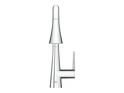 GROHE Zedra Mezclador de cocina de 3 chorros, caño alto, cromado, ducha extraíble