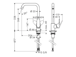 HANSGROHE Focus M41 260 grifo de cocina cromado