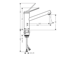 HANSGROHE Zesis M33 150 grifo de cocina negro mate