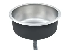 Helene Marie Fregadero de cocina con colador y sifón de acero inoxidable