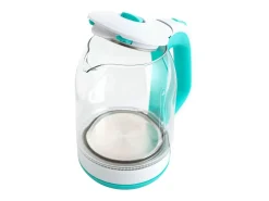 Hervidor de agua Gallery Dcook 1500W 1,8L luz LED cristal azul/blanco
