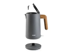 Hervidor eléctrico de 2200 W - 1,7 L - Base giratoria 360° - Negro/Madera