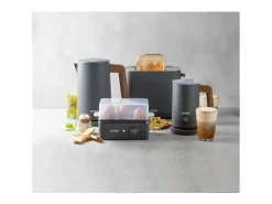 Hervidor eléctrico de 2200 W - 1,7 L - Base giratoria 360° - Negro/Madera