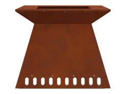 Hoguera Marrón 60 x 60 x 50 cm Acero autopatinable