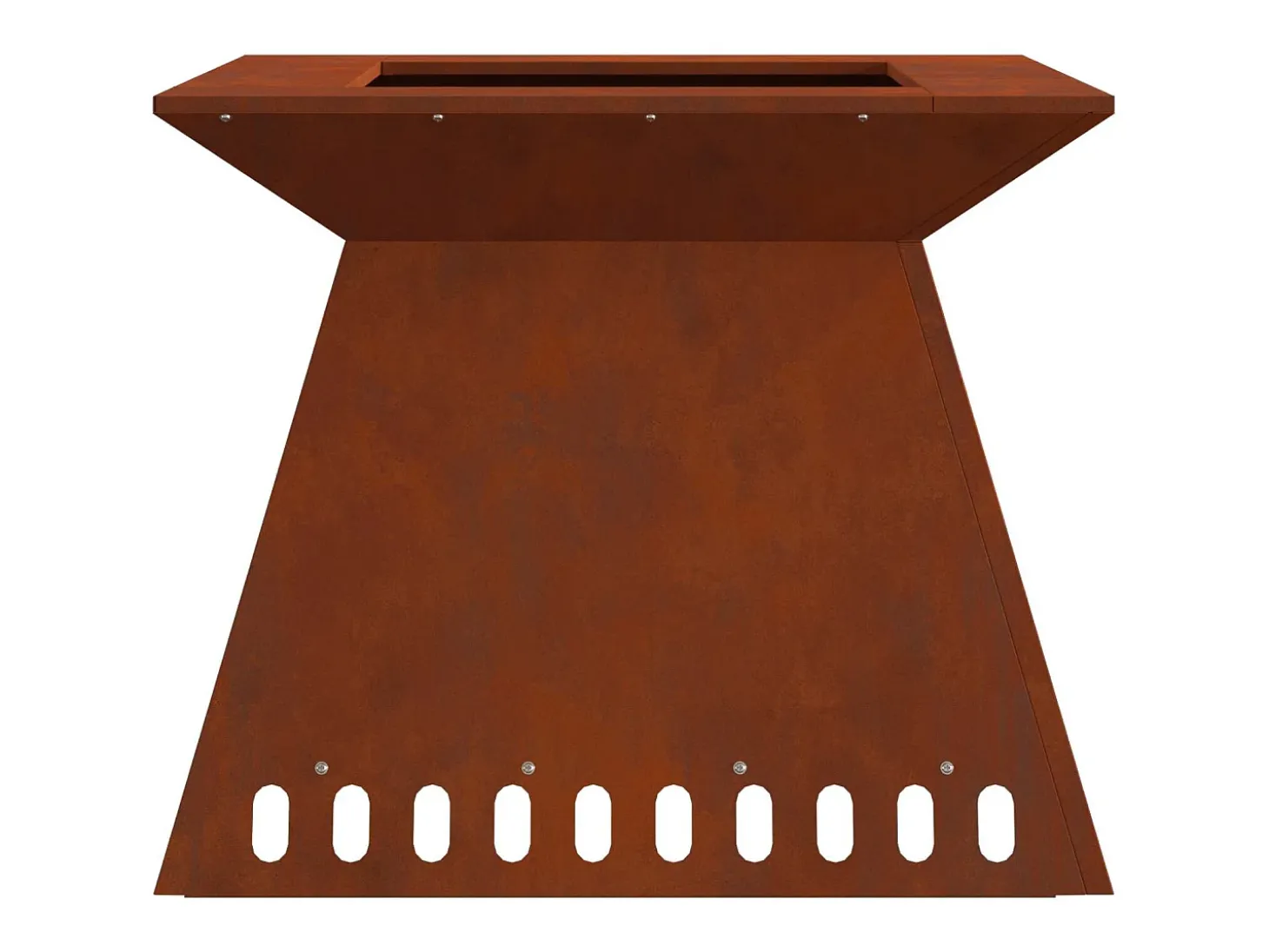 Hoguera Marrón 60 x 60 x 50 cm Acero autopatinable