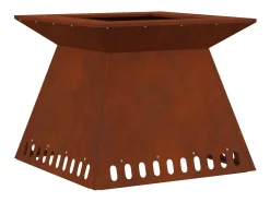 Hoguera Marrón 60 x 60 x 50 cm Acero autopatinable