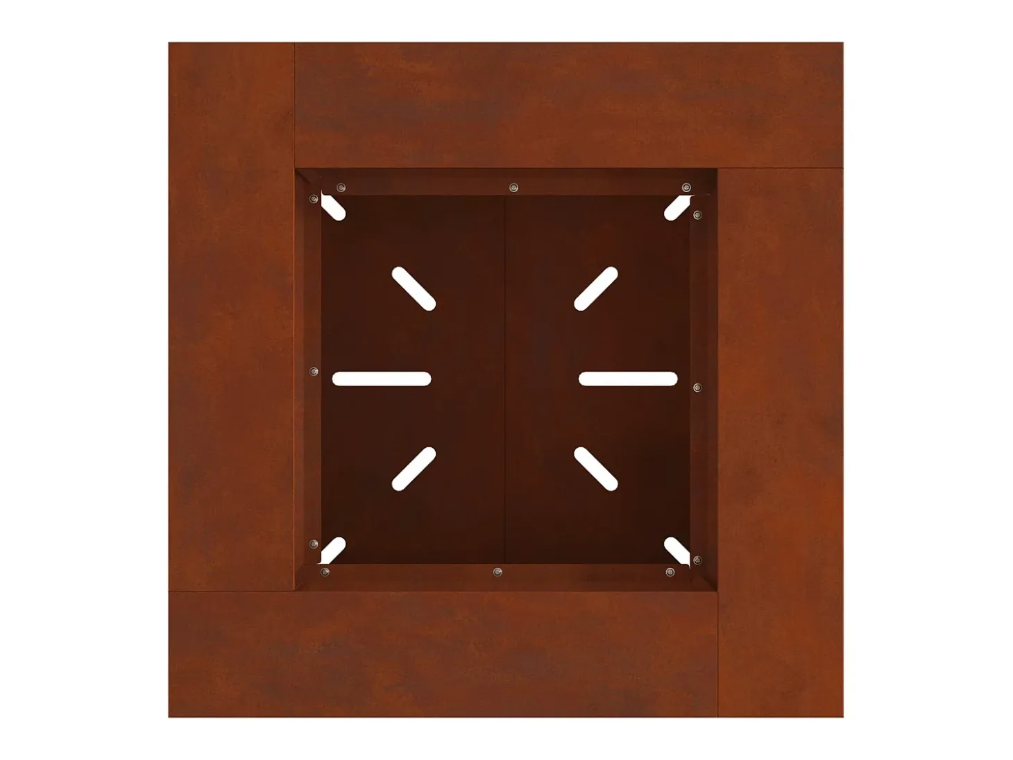Hoguera Marrón 60 x 60 x 50 cm Acero autopatinable