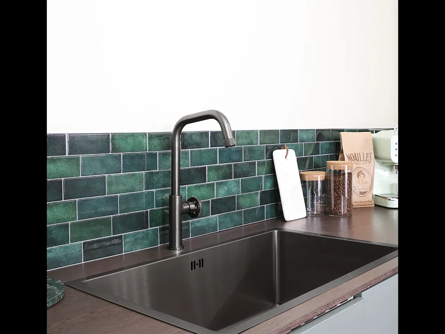 Indus mezclador para fregadero gris metalizado Essebagno