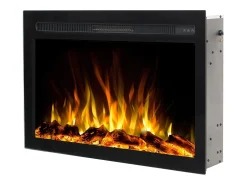 Insert eléctrico INFINITY para chimenea eléctrica - fuego premium - empotrada - 71x14x50 cm - chimenea LED con calefacción 750/1500 W