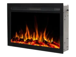 Insert eléctrico INFINITY para chimenea eléctrica - fuego premium - empotrada - 71x14x50 cm - chimenea LED con calefacción 750/1500 W