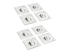 Ishpeming Tapas para bandejas Gastronorm 1/6 acero inoxidable 8 unidades