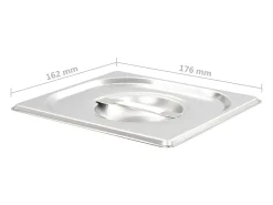 Ishpeming Tapas para bandejas Gastronorm 1/6 acero inoxidable 8 unidades