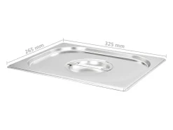 Ishpeming Tapas para bandejas Gastronorm 1/2 acero inoxidable 2 unidades