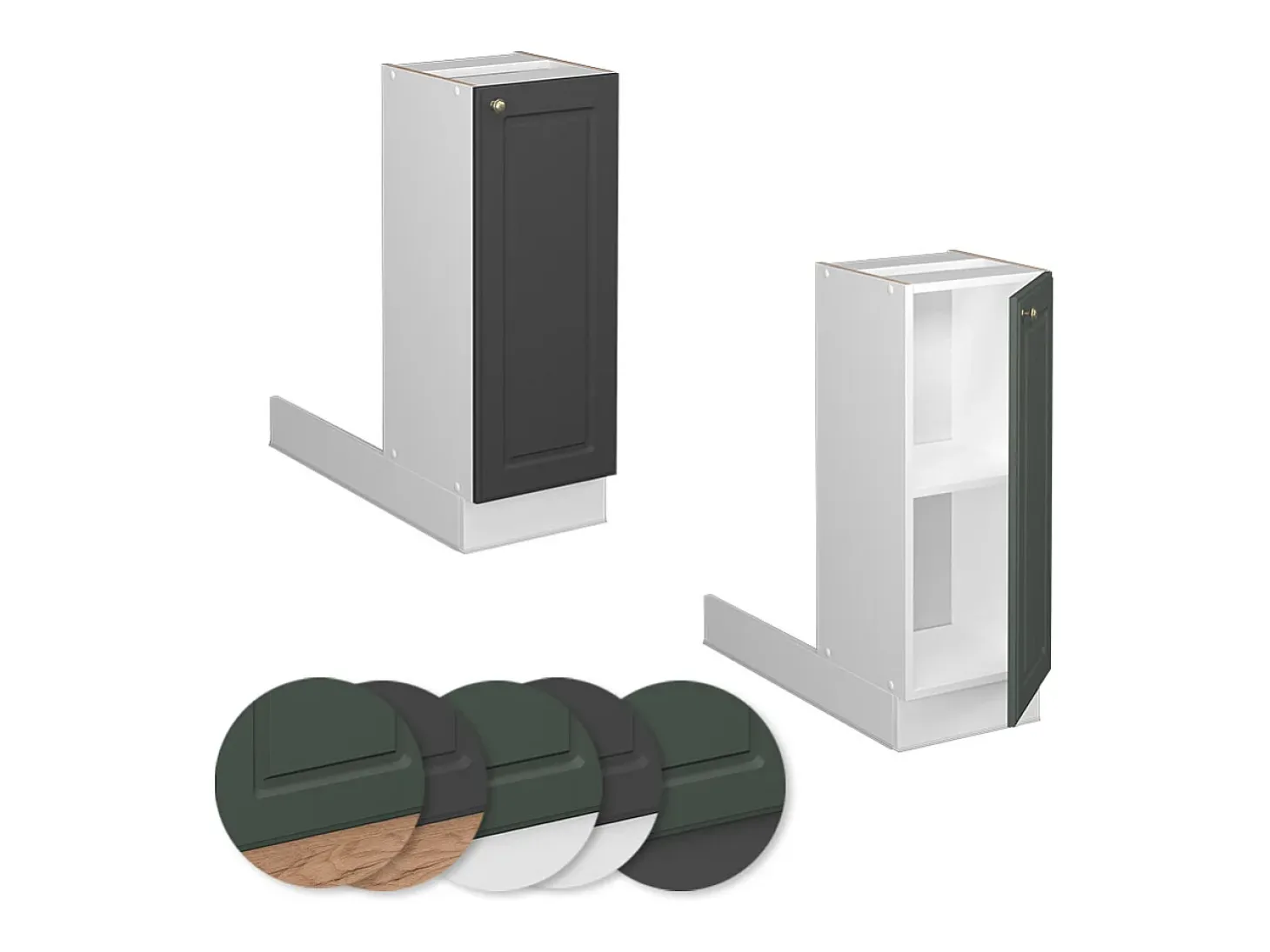 Isla de cocina antracita-oro landhaus 30x70x82 fame-line