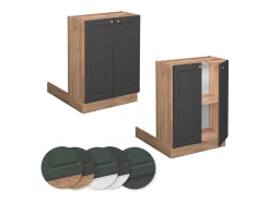 Isla de cocina antracita-oro 60x30x82 fame-line