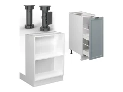 Isla de cocina azul claro-gris 90x60x82 fame-line