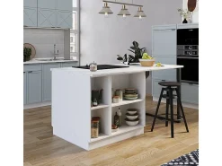 Isla de cocina azul claro-gris 90x60x82 fame-line