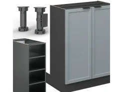 Isla de cocina azul claro-gris 90x60x82 fame-line