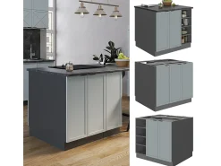 Isla de cocina azul claro-gris 90x60x82 fame-line