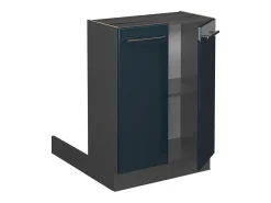 Isla de cocina azul oscuro alto brillo 60x70x82 fame-line