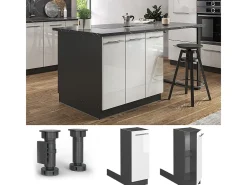 Isla de cocina blanco alto brillo 30x70x82 fame-line