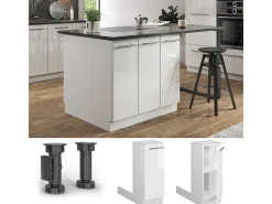 Isla de cocina blanco alto brillo 30x70x82 fame-line