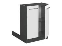 Isla de cocina blanco alto brillo 60x70x82 fame-line