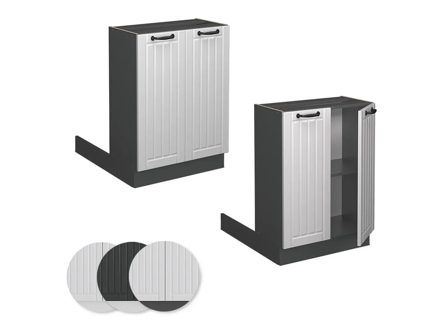 Isla de cocina blanco casa de campo 60x70x82 fame-line