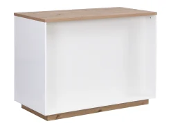 Isla de cocina con 2 puertas y 1 estante de MDF - Natural y blanco CORELINA