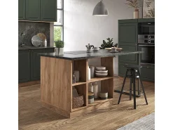 Isla de cocina green-gold country/gold power roble 90x60x82 fame-line