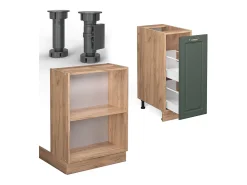 Isla de cocina green-gold country/gold power roble 90x60x82 fame-line