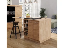 Isla de cocina roble dorado 90x60x82 fame-line