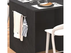 Isla de cocina Sole con 2 puertas, 2 cajones y 1 estante, color antracita mate/report, 168 x 90 x 91 cm