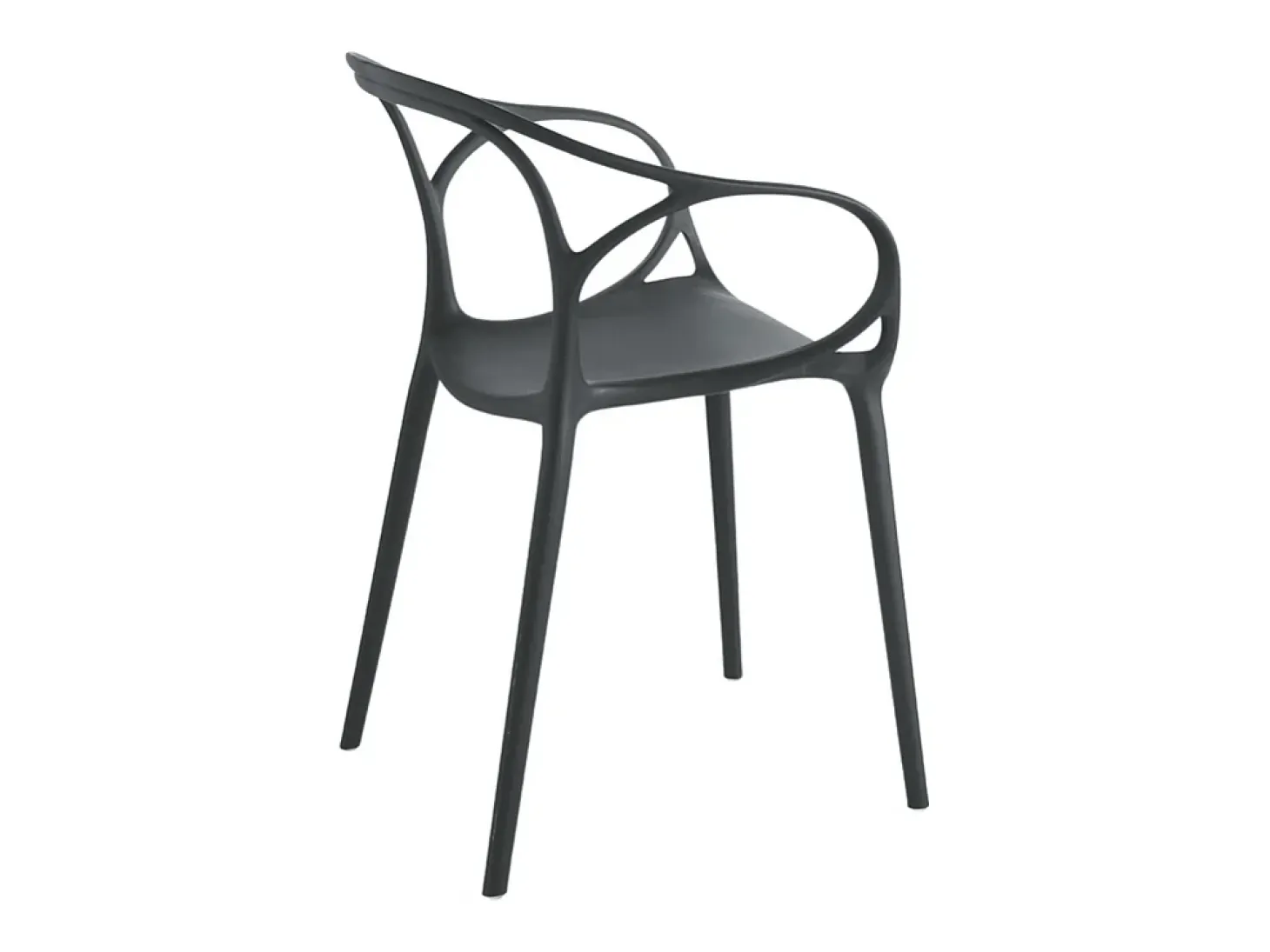 Juego de 2 asientos modernos "Mistral" entonces pranzo en polipropileno versatili cm 57x55 80h