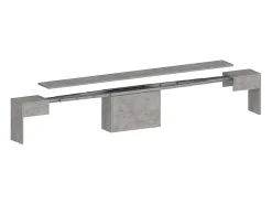 Juego de 2 bancos extensibles 66 - 290 cm para mesa de comedor Pratika A + B - Gris