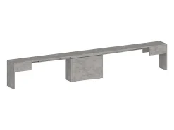 Juego de 2 bancos extensibles 66 - 290 cm para mesa de comedor Pratika A + B - Gris