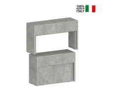 Juego de 2 bancos extensibles 66 - 290 cm para mesa de comedor Pratika A + B - Beige