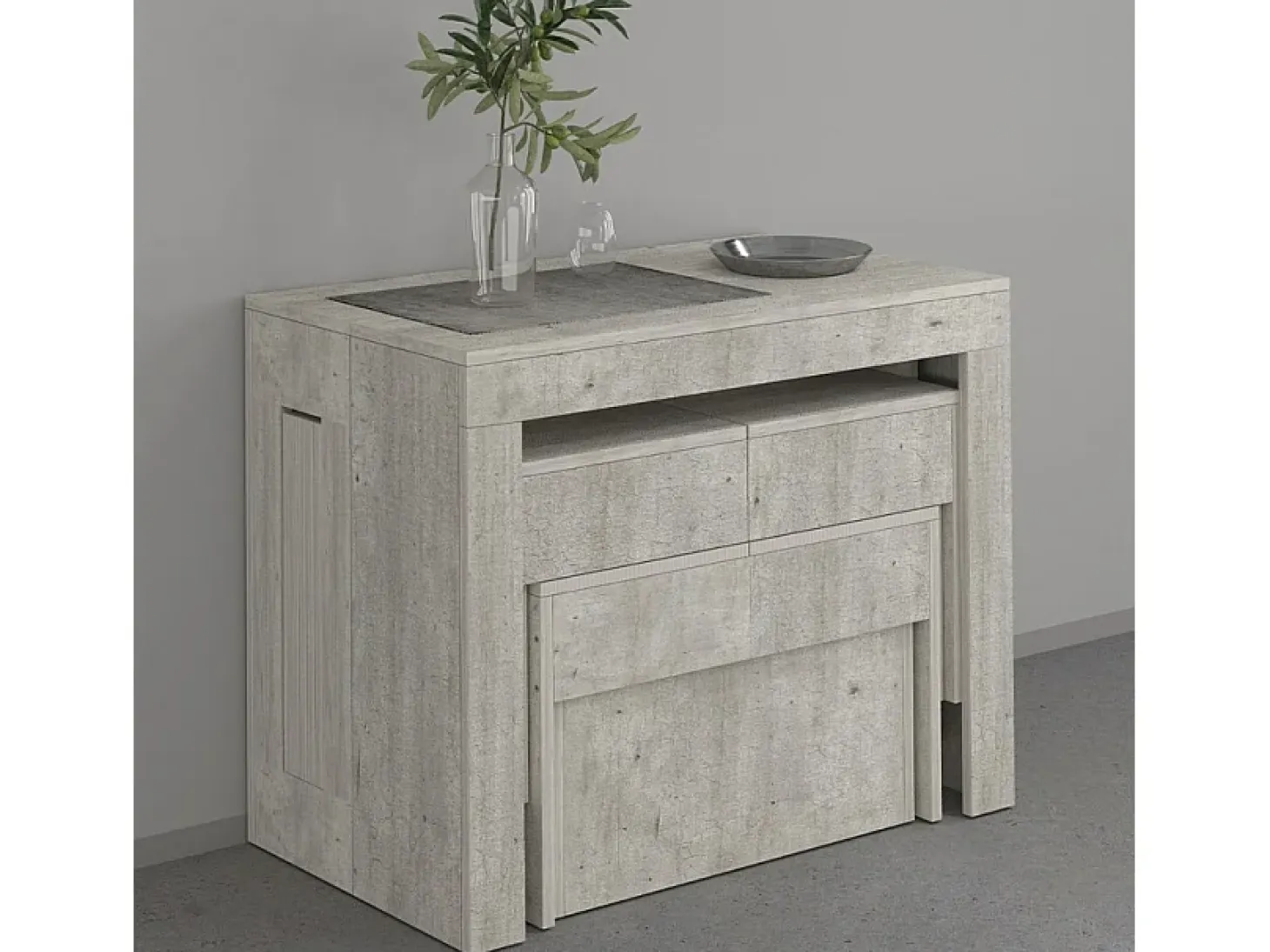 Juego de 2 bancos extensibles 66 - 290 cm para mesa de comedor Pratika A + B - Beige
