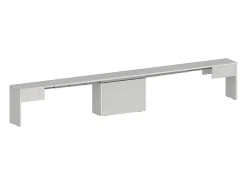 Juego de 2 bancos extensibles 66 - 290 cm para mesa de comedor Pratika A + B - Blanco Shabby
