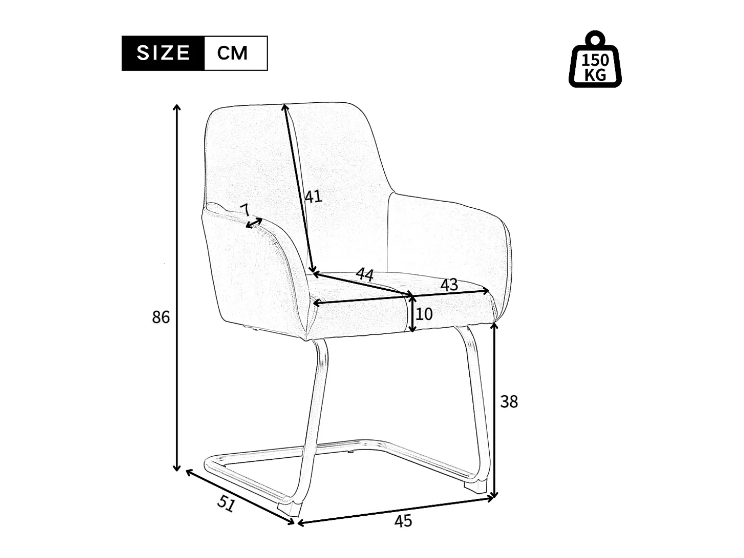 Juego de 6 elegantes sillas de comedor con reposabrazos, piel sintética, patas de metal curvadas, color gris (56 x 56 x 76 cm)