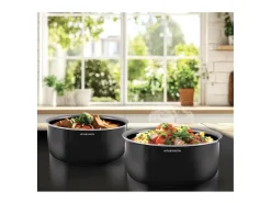 Juego de 20 piezas de utensilios de cocina de aluminio para inducción - Mango extraíble - Apto para todo tipo de cocinas, inclui