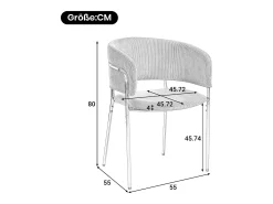 Juego de 2 sillas - 55 x 55 x 80 cm - patas ajustables - metal + polipiel - verde