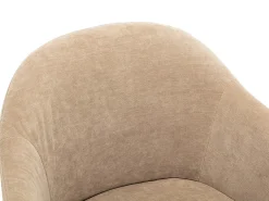 Juego de 2 sillas - con reposabrazos - Efecto terciopelo y metal - Beige - BIBO